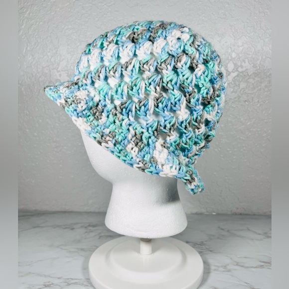 Multicolor Crochet Bucket Hat - Picture 4 of 7